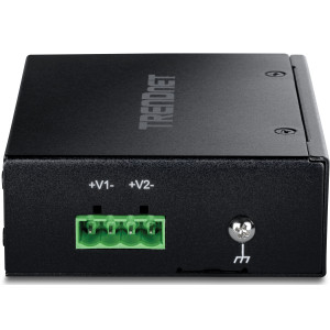 TRENDnet TI-E50 5-Port Ethernet Switch, 5 fast ethernet ports, 1 Gbps switching capacity, DIN-rail/wall mount
